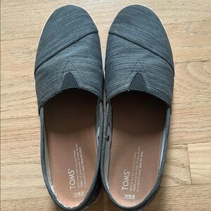 TOMS Gray Canvas Loafers